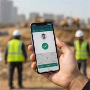 Mobile time tracking interface for construction workforce payroll
